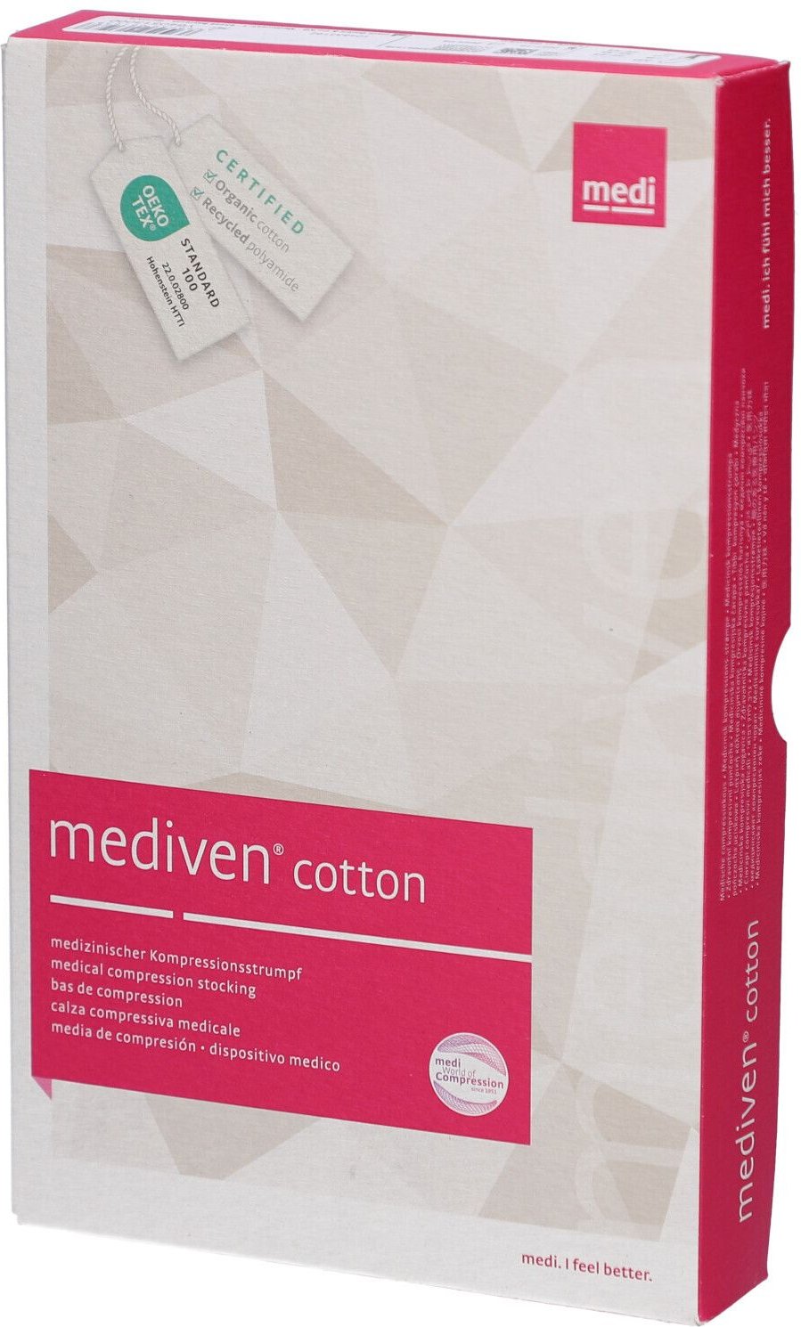 Mediven Cotton Ccl2 Ad g.t. Zwart M3 1paar 1 St Strümpfe