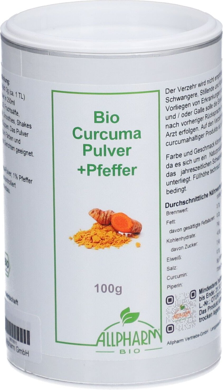 Thumbnail - BIO Curcuma mit Pfeffer Pulver 100 g