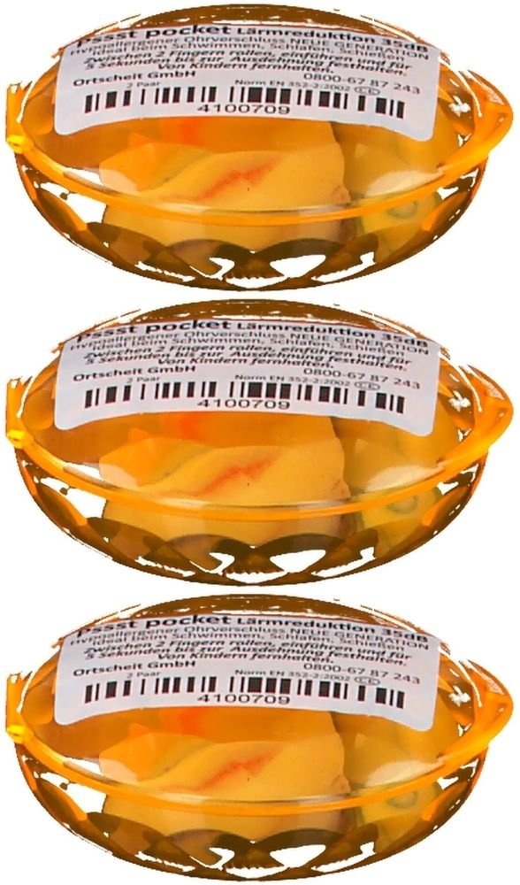 Pssst Pocket Ohrverschluss bunt 3x 3x4 St