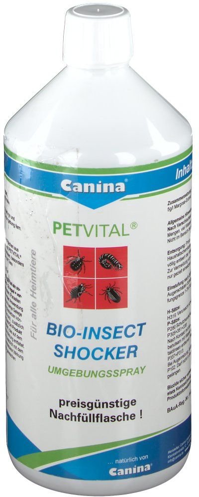 Canina Petvital Bioinsectshocker 1000ml (Nachfüllflasche) für Hunde + Katze 1 l Flüssigkeit