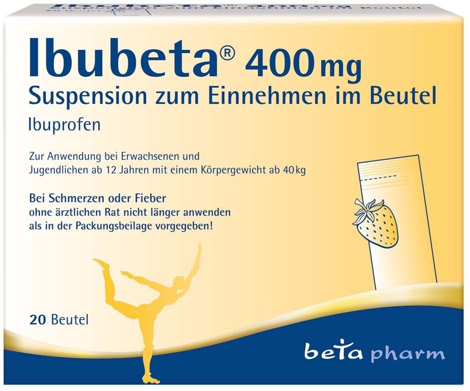 Ibubeta 400 mg Suspension zum Einnehmen im Beutel 20 St