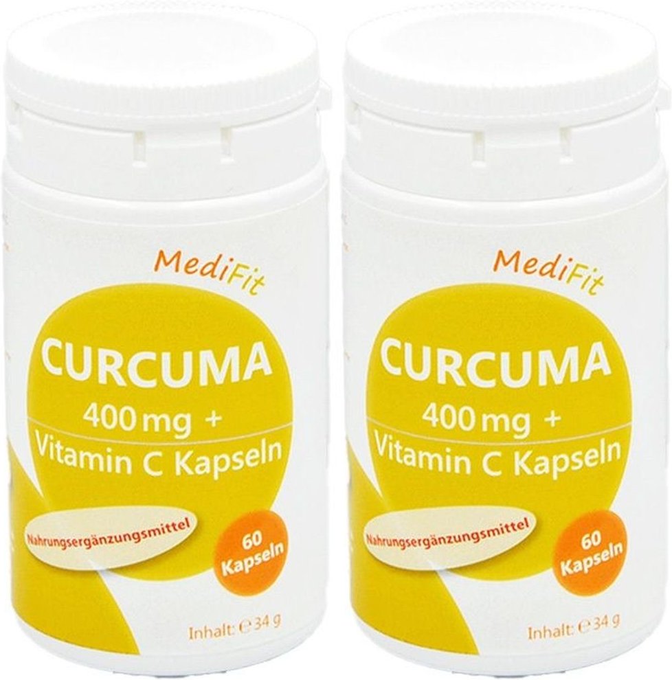 Curcuma 400 mg+Vitamin C Kapseln MediFit 2x 2x60 St