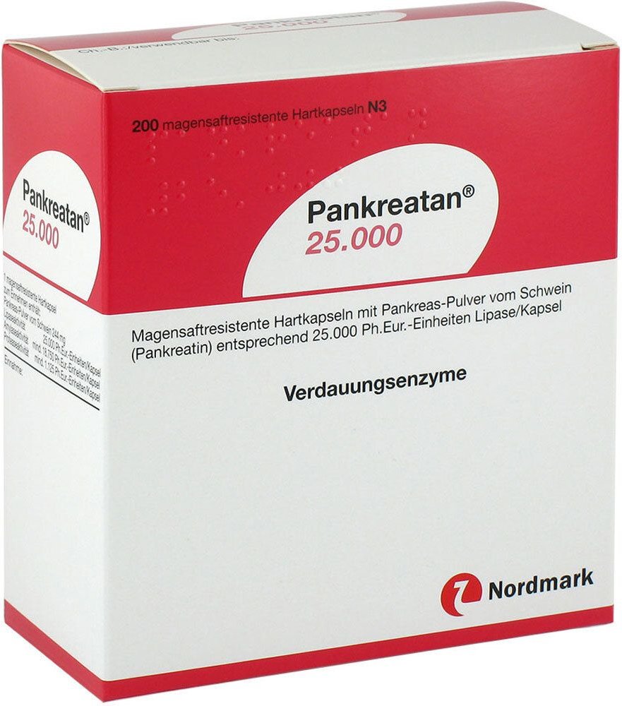 Pankreatan 25.000 magensaftresistente Hartkapseln 200 St Magensaftresistente