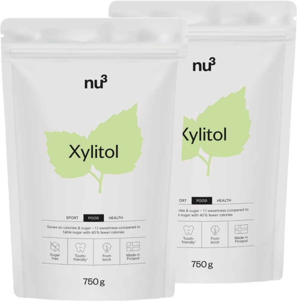 nu3 Xylit (neues Design) Doppelpack 2x750 g Pulver