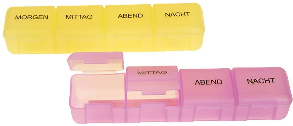Tablettendose 1 Tag 4 Fächer groß