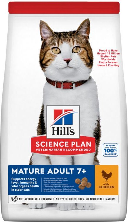 Hill's Science Plan Feline Mature 7+ met Kip 3 kg Pellets