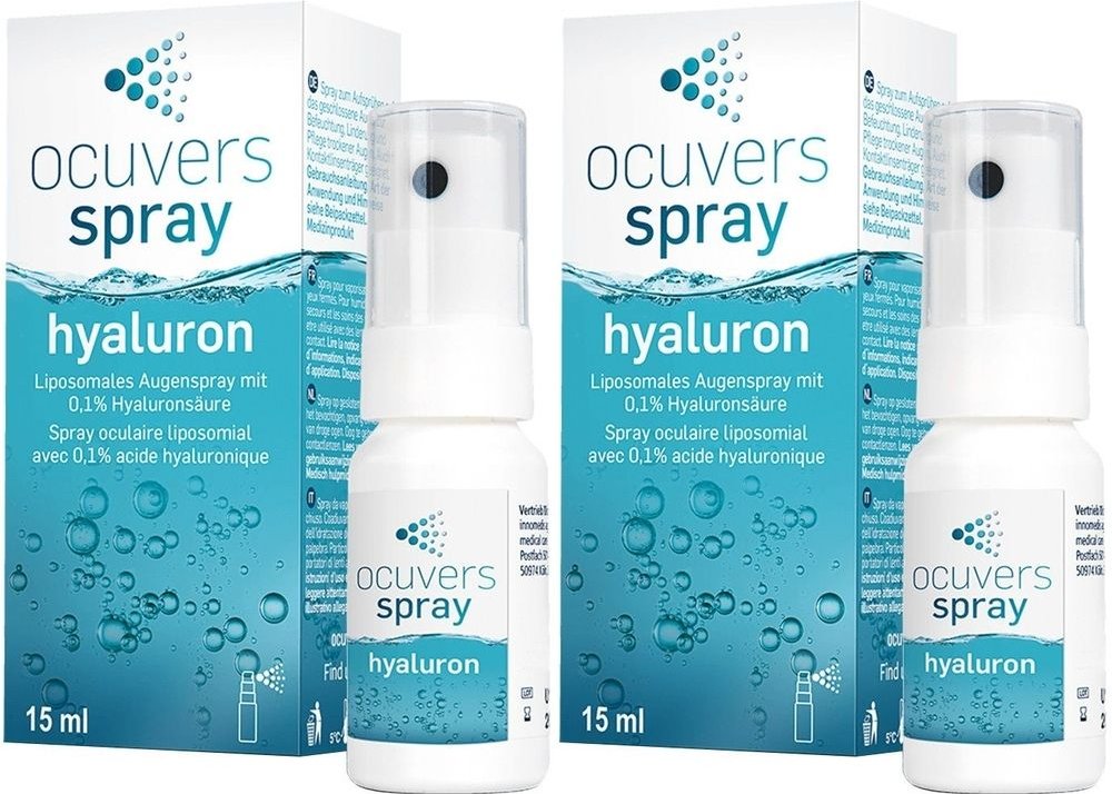 Ocuvers spray hyaluron Augenspray mit Hyaluron 2x 2x15 ml Spray