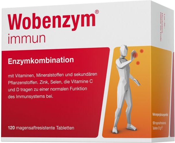 Wobenzym immun magensaftresistente Tabletten 120 St magensaftresistent