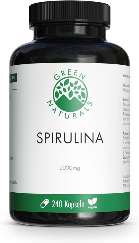 Green Naturals Spirulina Kapseln 2000 mg vegan 240 St
