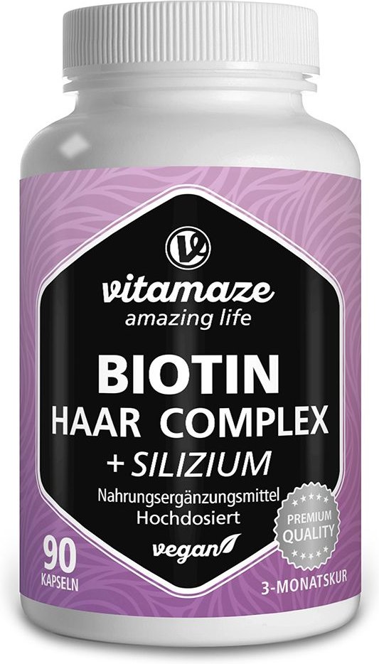 Biotin Haar Vitamine Komplex hochdos.+Silizium Kps 90 St Kapseln