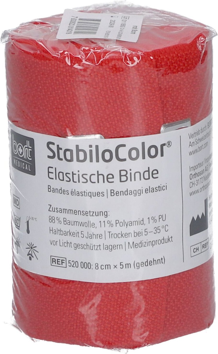 Thumbnail - Bort StabiloColor Binde 8 cm rot 1 St Binden