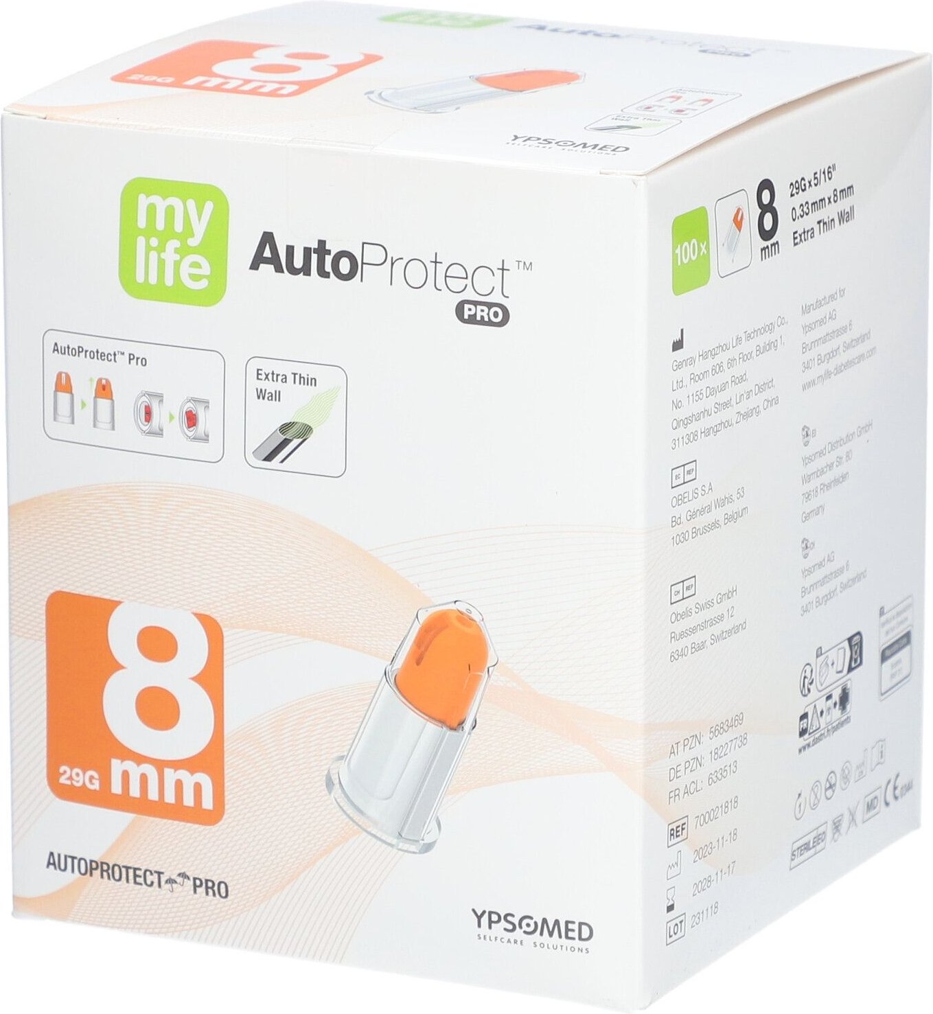 Thumbnail - Mylife AutoProtect PRO Sich.-Pen-Nadeln 8 mm 29 G 100 St Kanüle