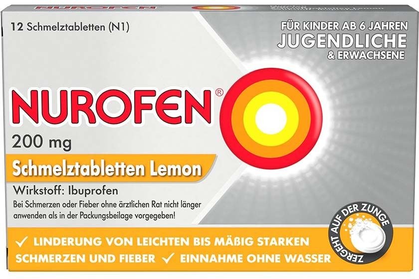Nurofen 200 mg Schmelztabletten Lemon 12 St
