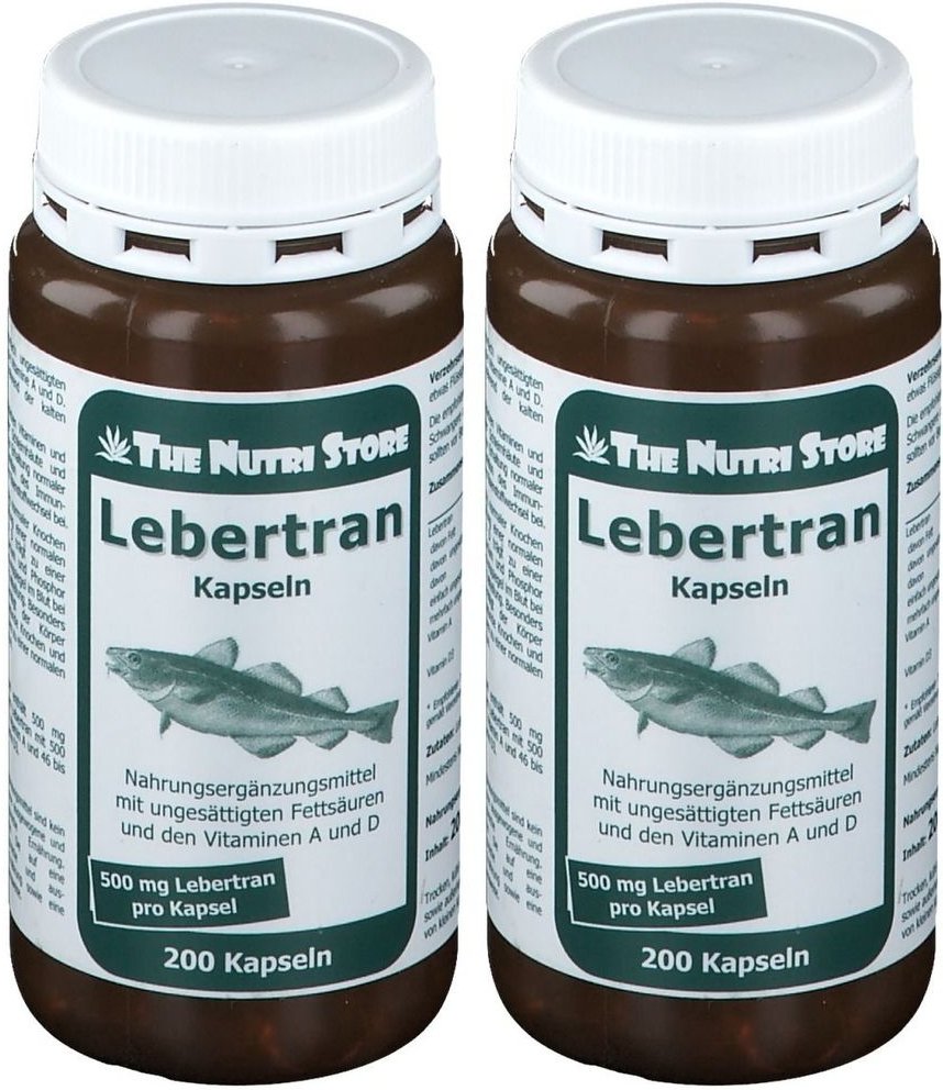 Lebertran 500 mg Kapseln 2x 2x200 St