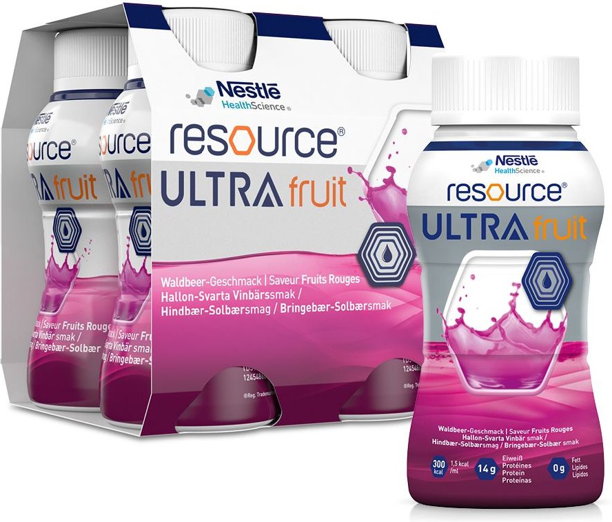 Resource Ultra Fruit Waldbeere flüssig 4x200 ml Flüssigkeit