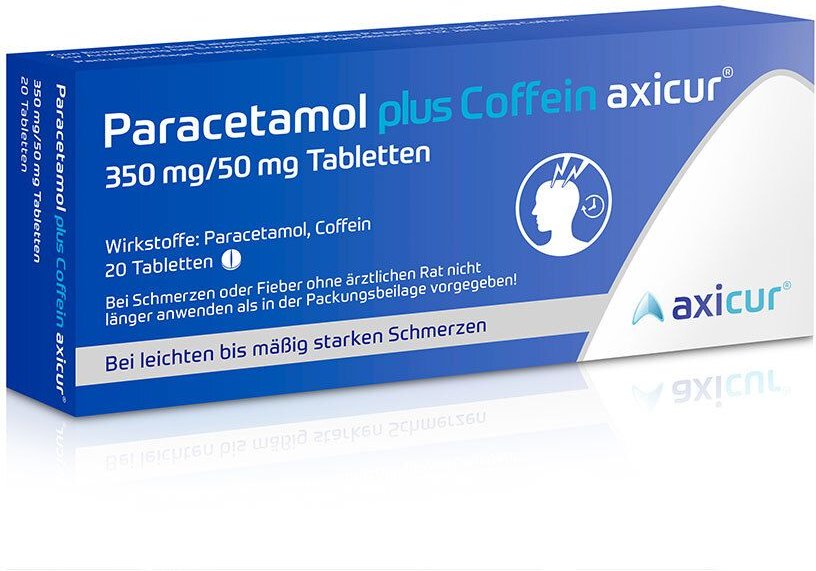Paracetamol plus Coffein axicur 350 mg/50 mg Tabletten