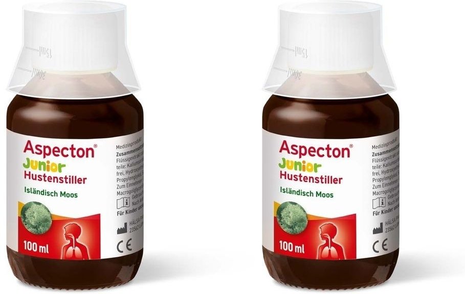 Aspecton Junior Hustenstiller Isländisch Moos Saft 2x 2x100 ml