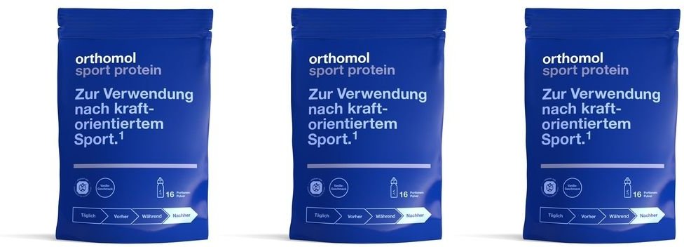 Orthomol Sport Protein Pulver Vanille x3 3x640 g