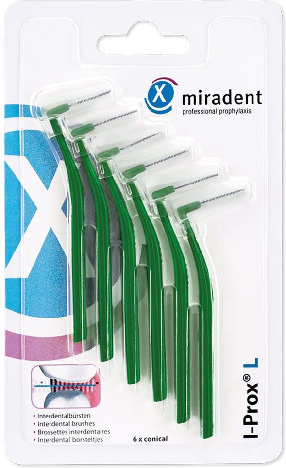 Miradent Interdentalbürste I-Prox L 0,7 mm grün