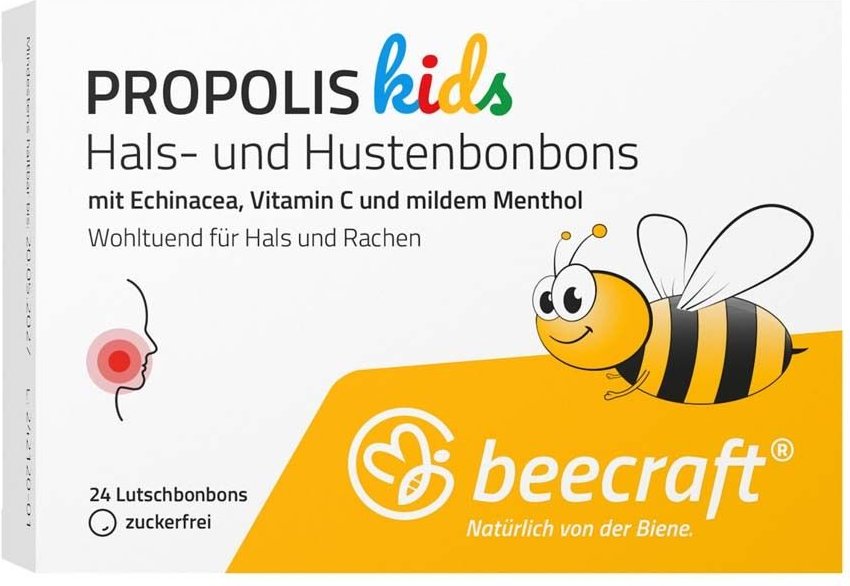 Beecraft Kids Propolis Hals- und Hustenbonbons 24 St Bonbons