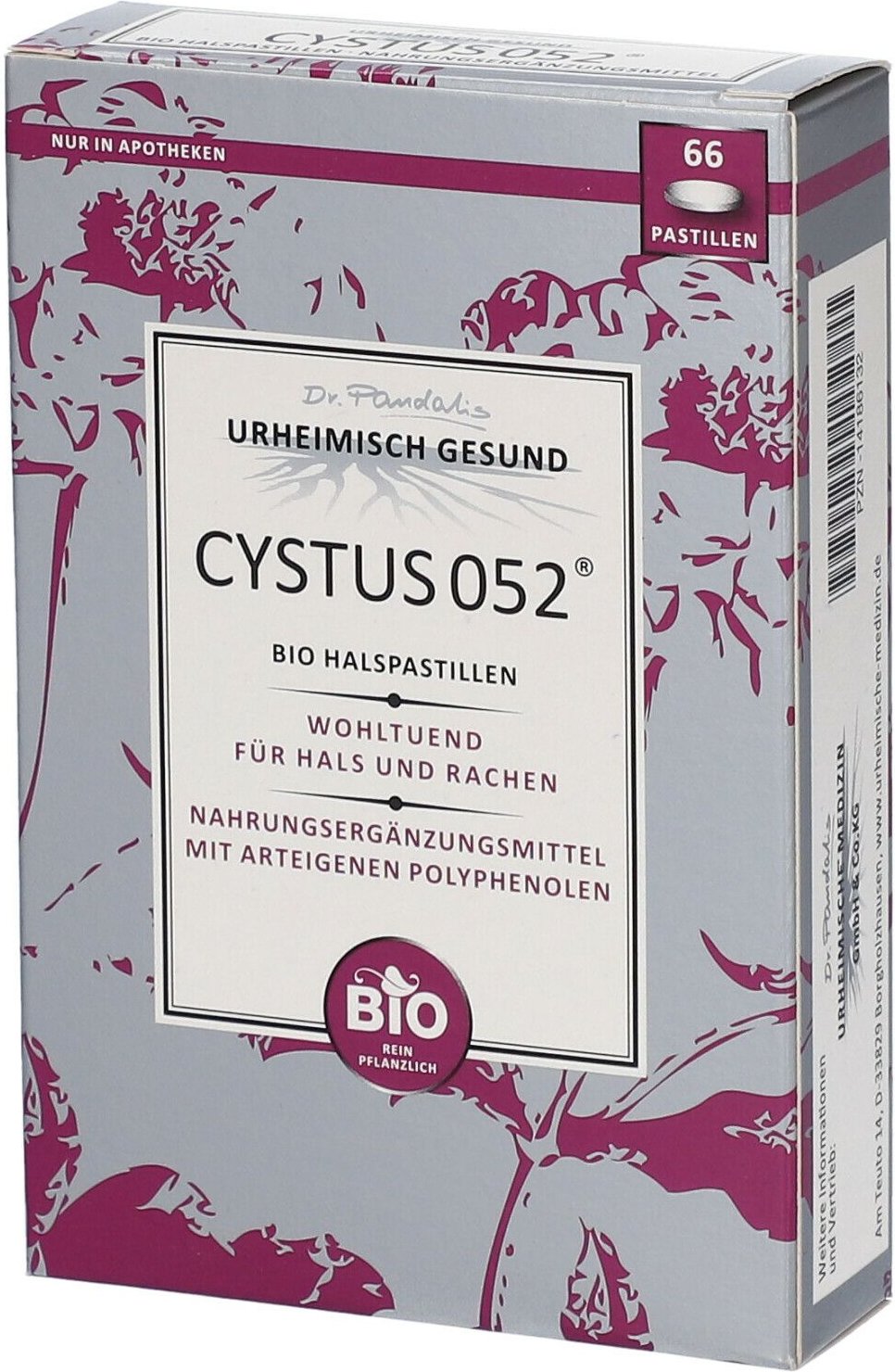 Cystus 052 Bio Halspastillen 66 St Pastillen