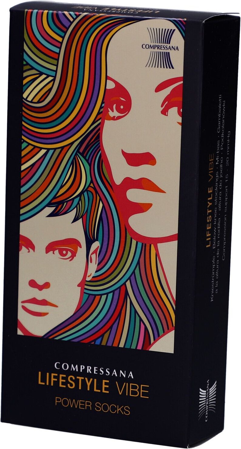 Compressana Lifestyle Vibe AD 5 pure black m.Sp. 2 St Strümpfe