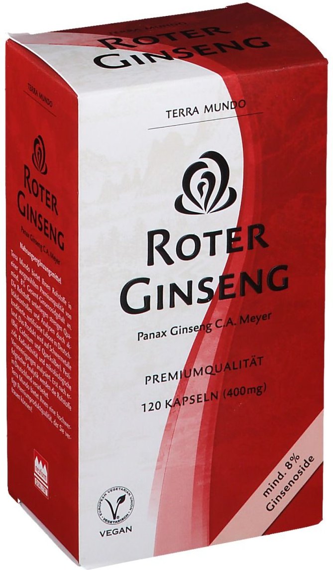 Roter Ginseng 400 mg 8% von Terra Mundo Kapseln 120 St