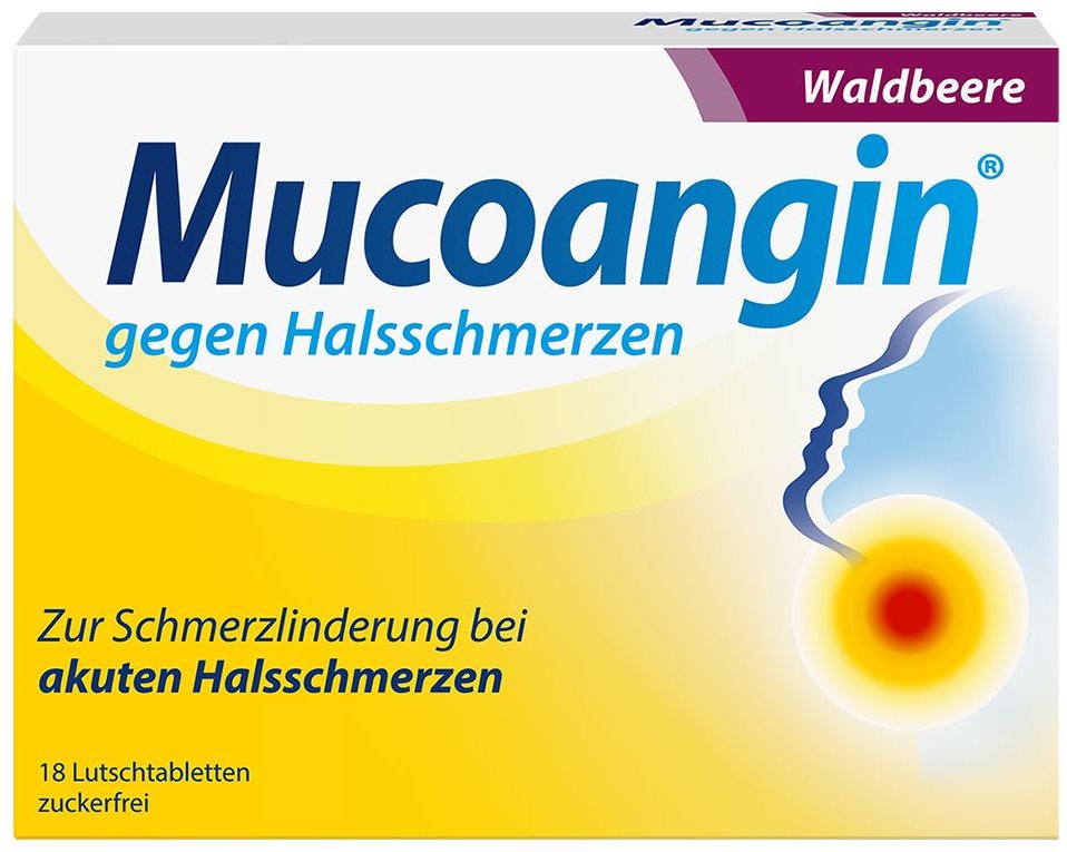 Mucoangin Waldbeere 20 mg Lutschtabletten 18 St