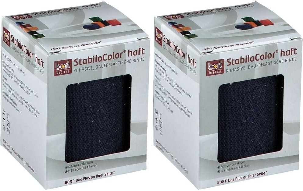 Bort StabiloColor haft Binde 8 cm blau 2x 2x1 St Binden