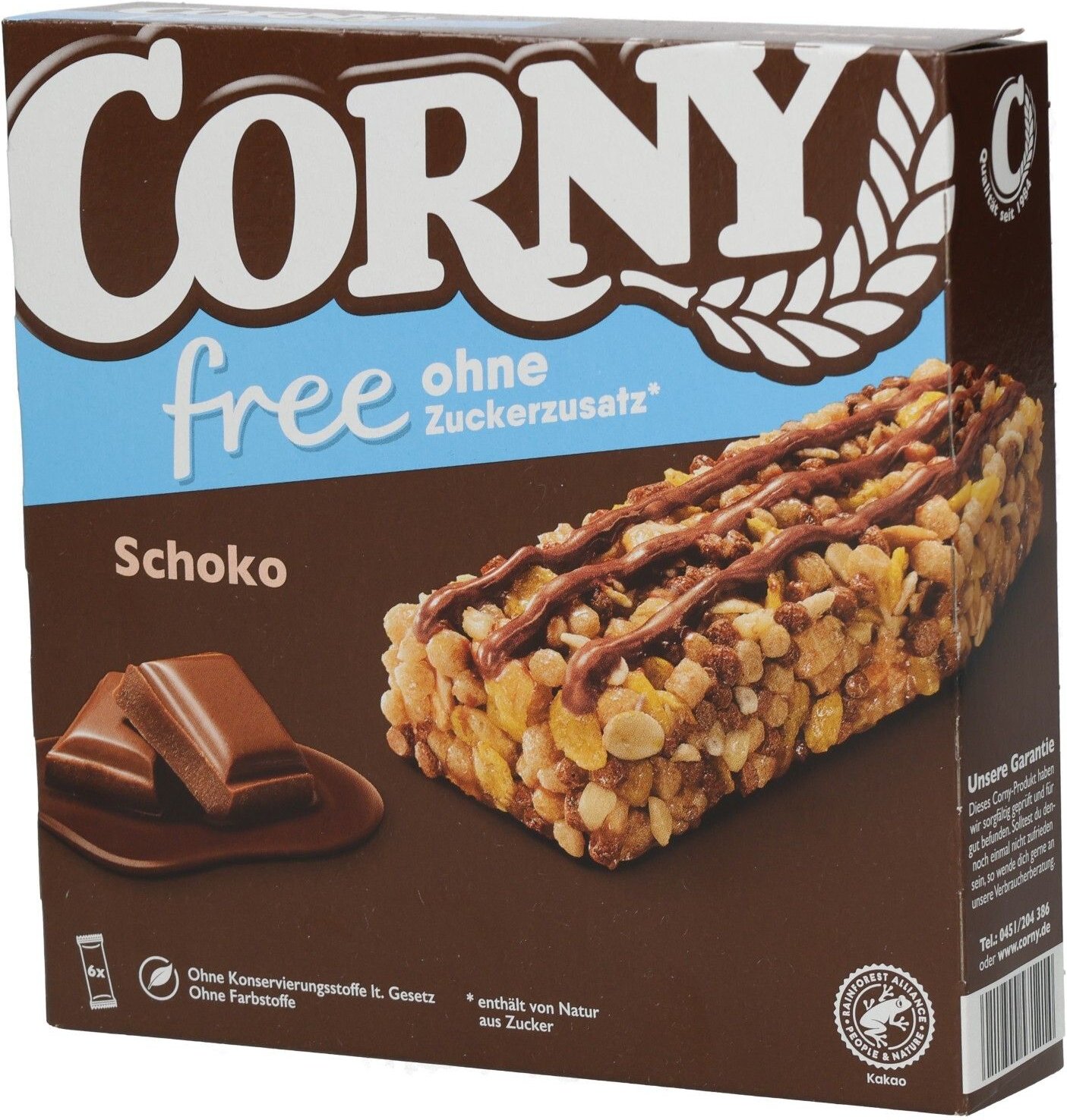 Corny free Schoko 6 St Riegel