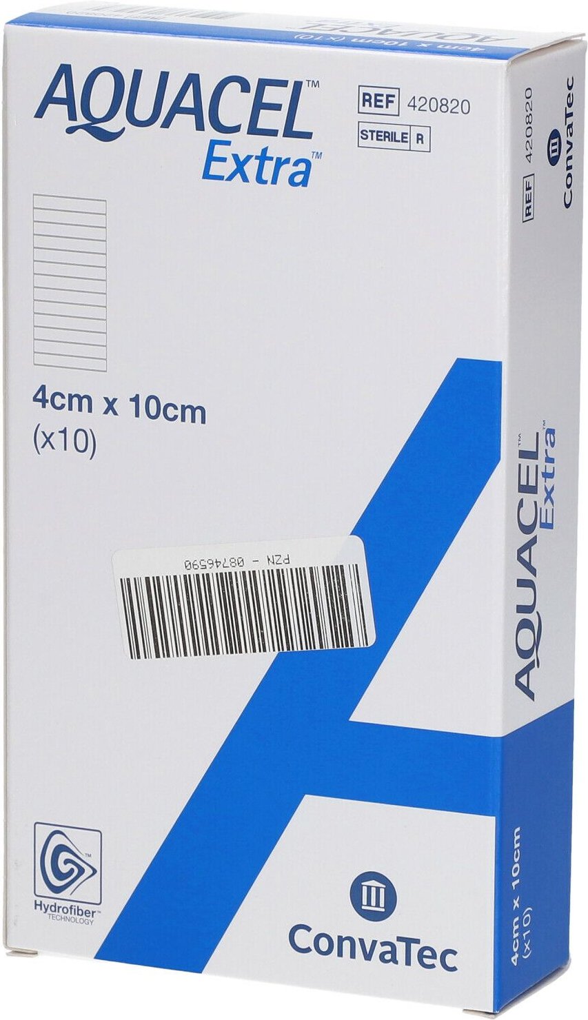 Aquacel Extra 4x30 cm Verband 10 St Kompressen