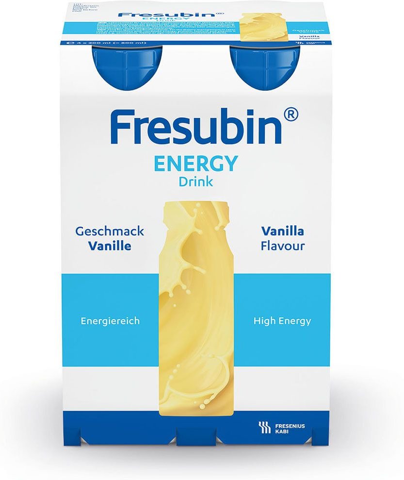 Fresubin Energy Drink Vanille Trinkflasche 4x200 ml Lösung