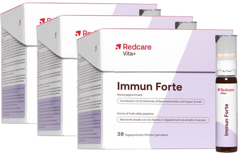 Immun Forte RedCare Trinkampullen+Kapseln 3er-Pack 3x30 St Kombipackung