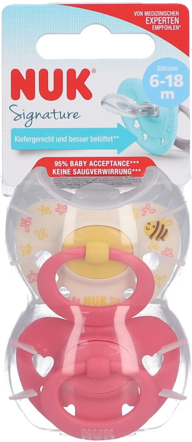 NUK Schnuller Signature Silikon 6-18 Monate 2 St