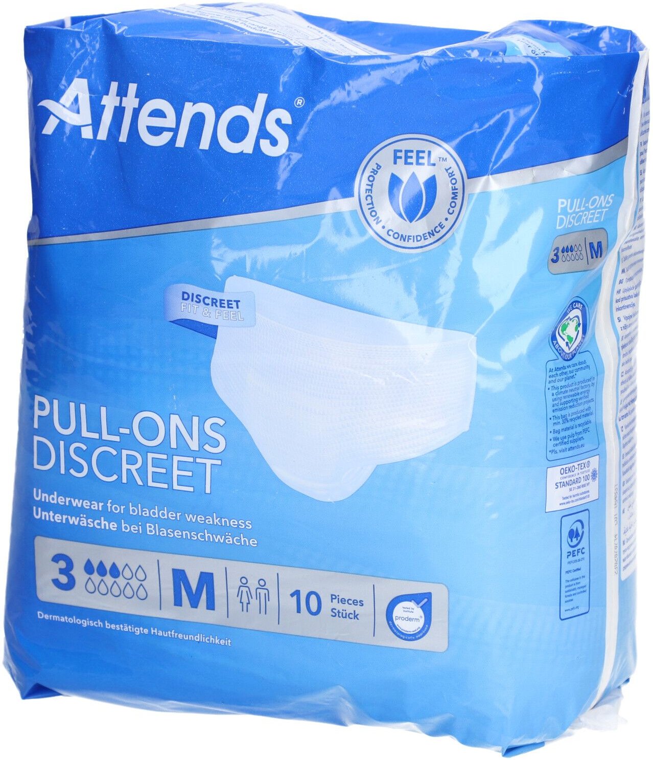 Thumbnail - Attends Pull-Ons Discreet Underwear 3 M 10 St Beutel