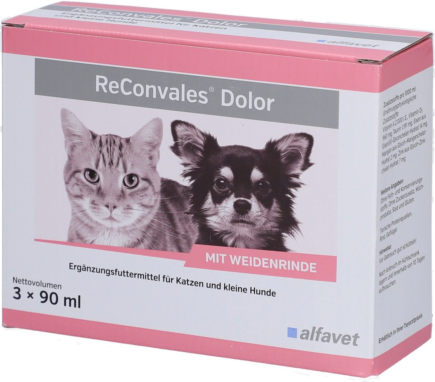 Thumbnail - Reconvales Dolor Erg.Futterm.flü.f..kl.Hund/Katze 3x90 ml Flaschen