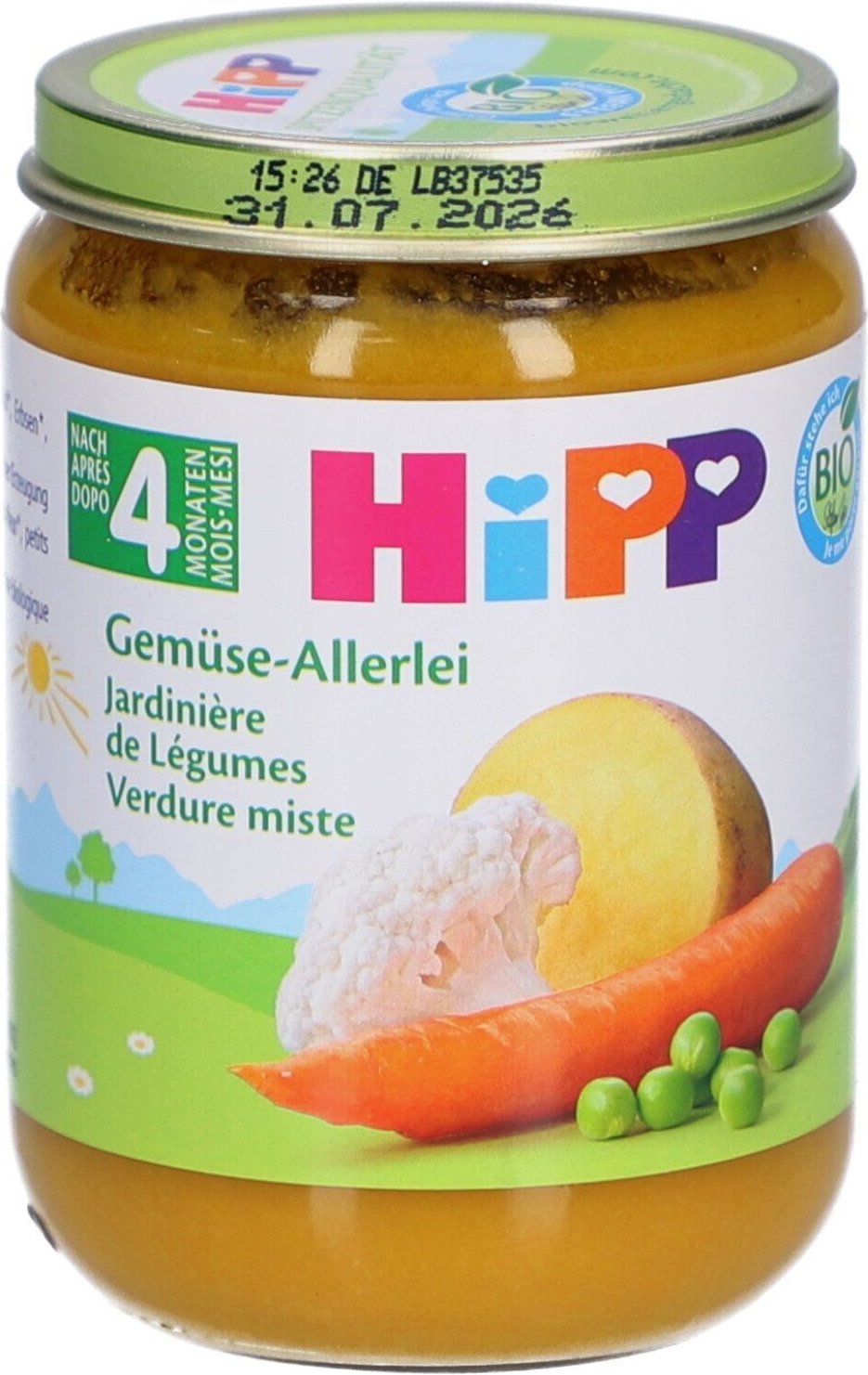 HiPP Gemüse-Allerlei, ab dem 4. Monat x4 4x190 g