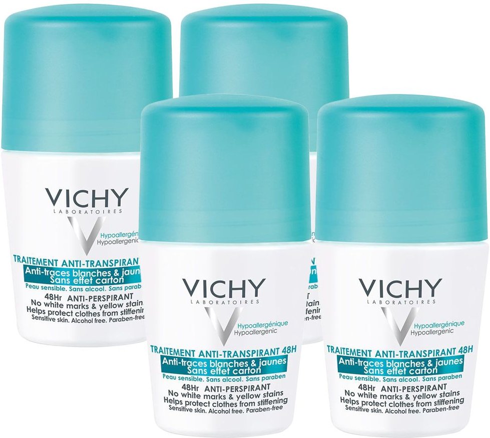 Vichy DEO Roll-on Anti Flecken 48h 4x50 ml Roller