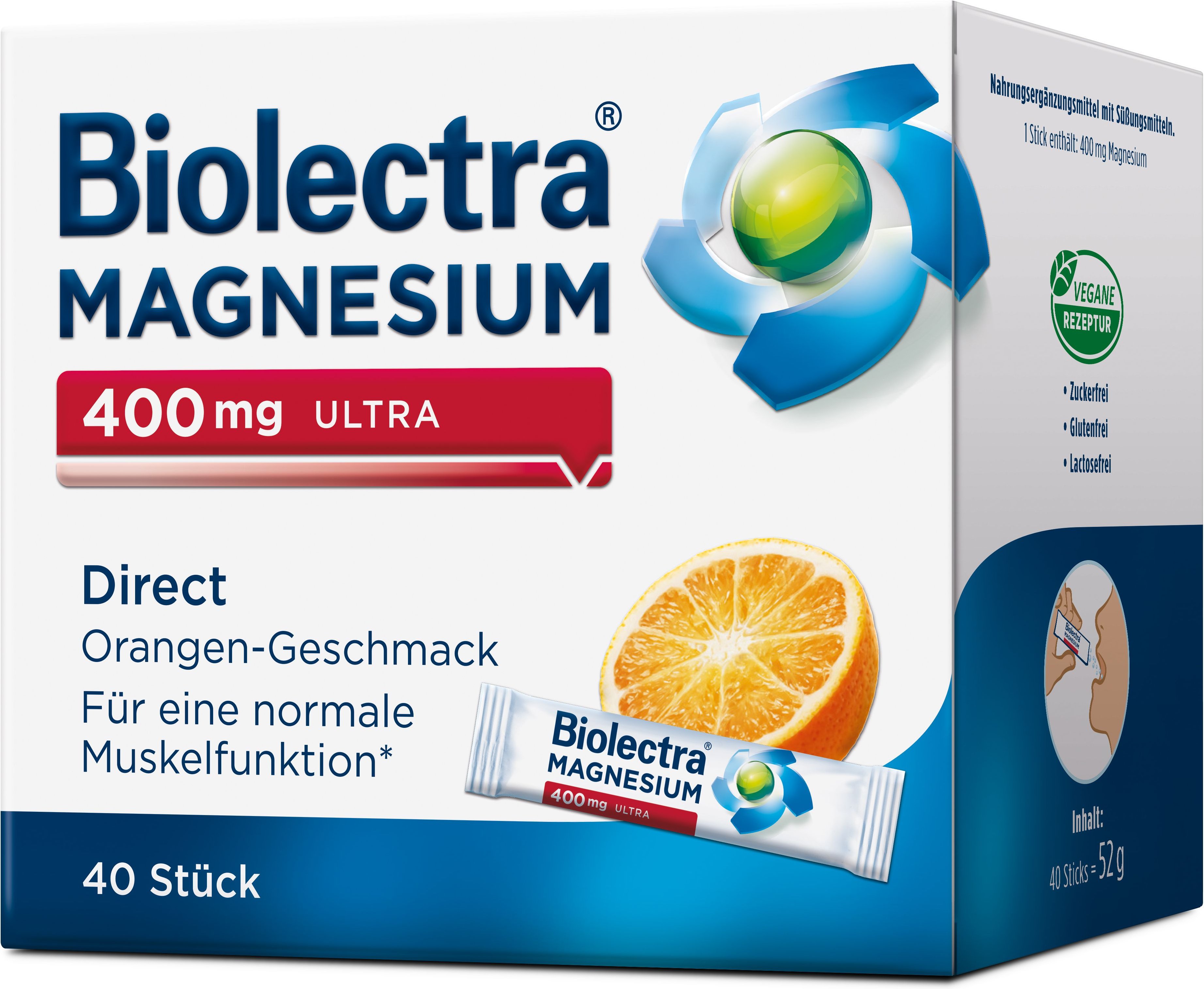Biolectra Magnesium 400 mg ultra Direct Orange