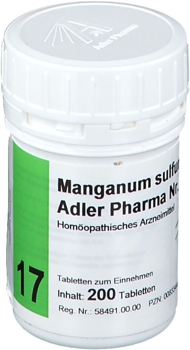 Biochemie Adler 17 Manganum sulfuricum D 12 Tabl. 200 St Tabletten