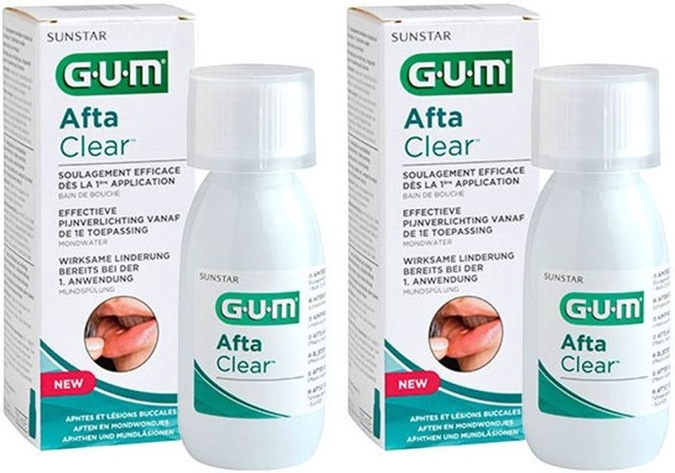 GUM Afta Clear Mundspuel x2 2x120 ml Mundwasser