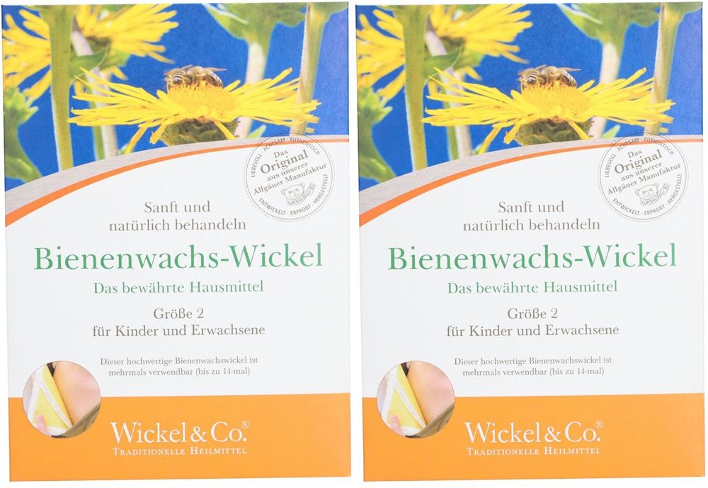 2x Bienenwachswickel; Gr. 2 2x1 St Wachs