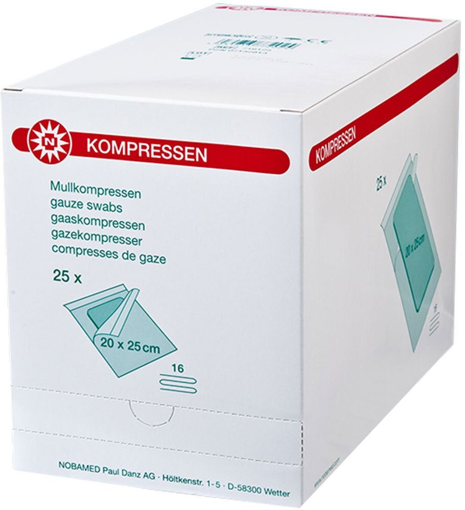 Mullkompressen 20x25 cm steril 16fach 25 St Kompressen