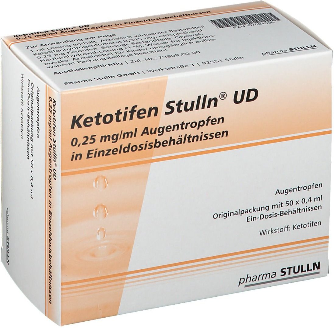 Ketotifen Stulln UD Augentropfen Einzeldosispip. 50x0,4 ml Einzeldosispipetten