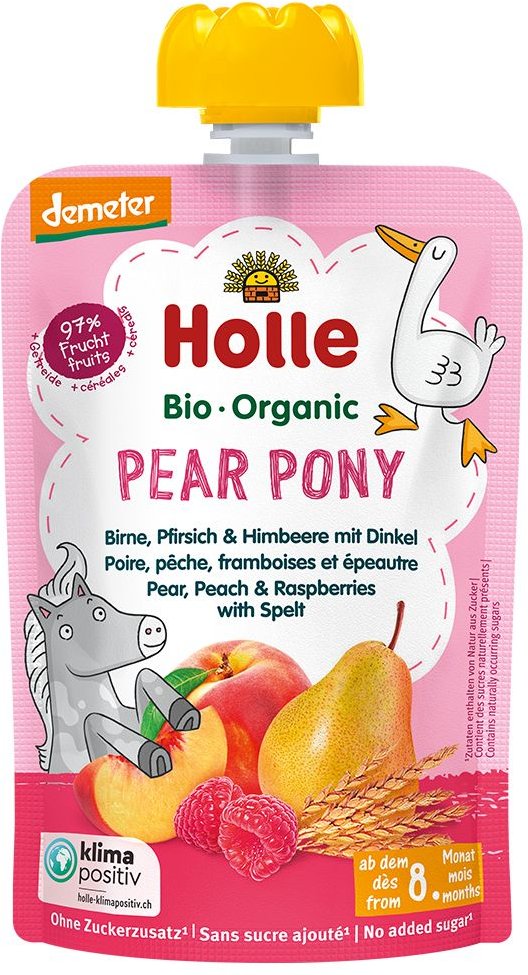 Thumbnail - Holle Pear Pony Pouchy Birne Pfirs Himb Dink 100 g Bio Trinklösung