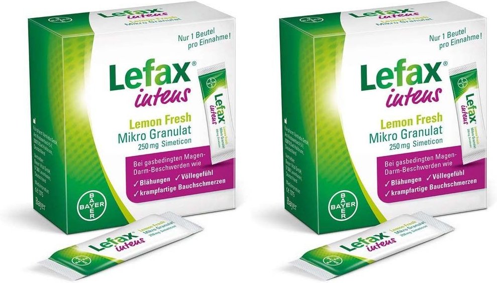Lefax intens Lemon Fresh Mikro Granul.250 mg Sim. 2x 2x50 St Granulat