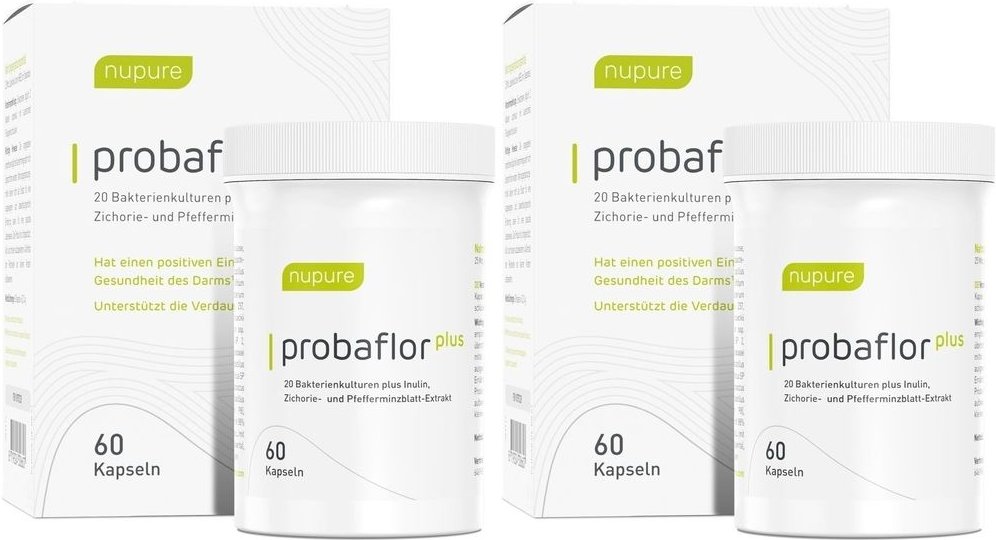 Nupure probaflor plus Probiotika Darmgesundh.Kps 2x 2x60 St Kapseln magensaftresistent