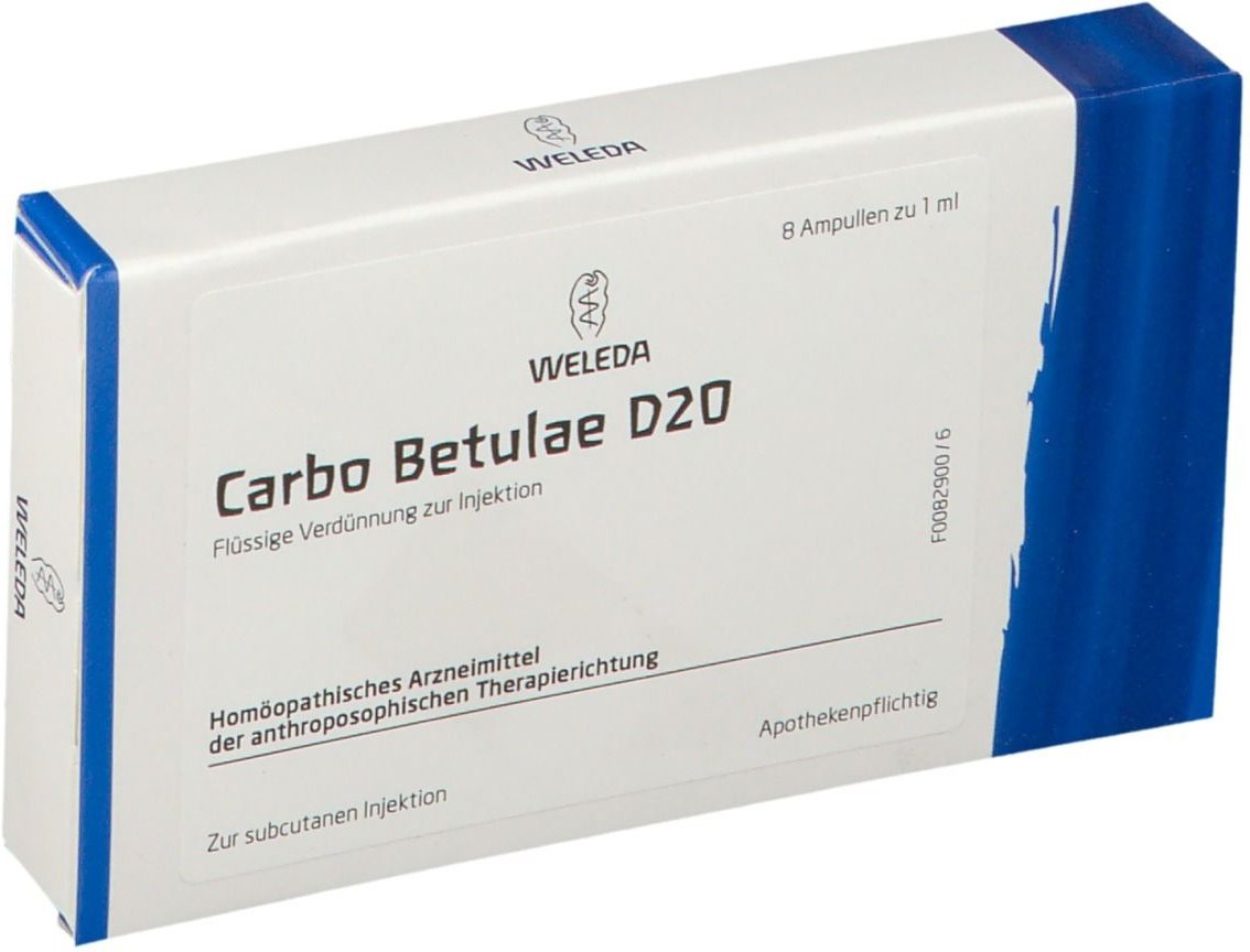Carbo Betulae D 20 Ampullen 8x1 ml