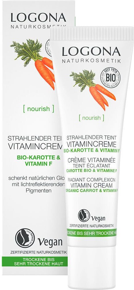 Logona Nourish strahl.Teint Vit.Cr.Bio-Karo.+Vit.F 30 ml Tube
