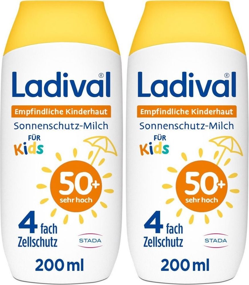 2x Ladival empfindliche Kinderhaut Milch LSF 50+ 2x200 ml